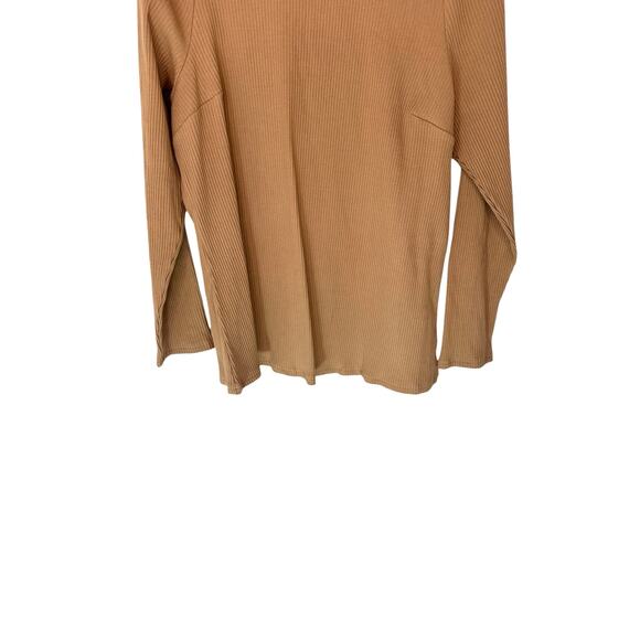 City Chic Plus Brown Basic Everyday Ribbed Long Sleeve Turtleneck Sweater 20 - Picture 5 of 10